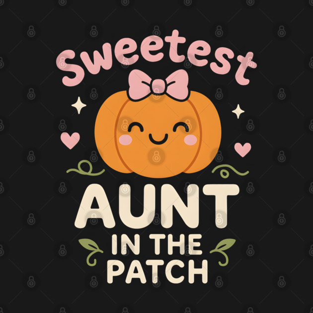 Sweetest Aunt in the Patch Cute Pumpkin Fall Graphic Gift by MakerMind8.2