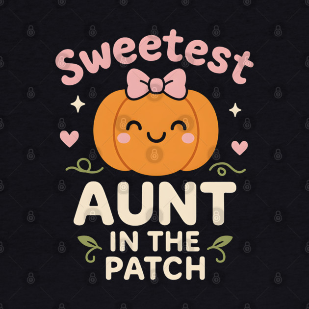 Sweetest Aunt in the Patch Cute Pumpkin Fall Graphic Gift by MakerMind8.2
