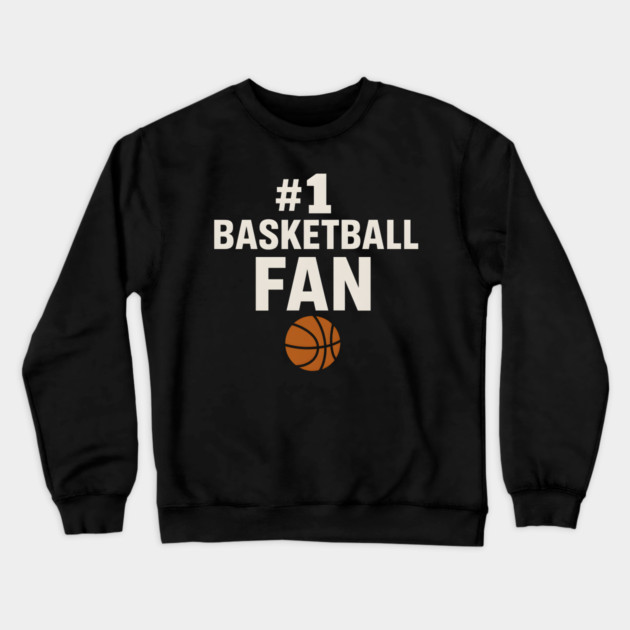 #1 Basketball Coach Gift Graphic for Sports Lovers Crewneck Sweatshirt by MakerMind8.2