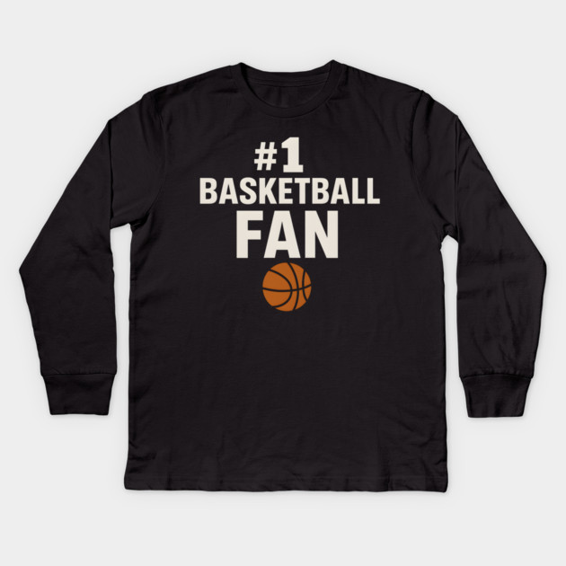 #1 Basketball Coach Gift Graphic for Sports Lovers Kids Long Sleeve T-Shirt by MakerMind8.2