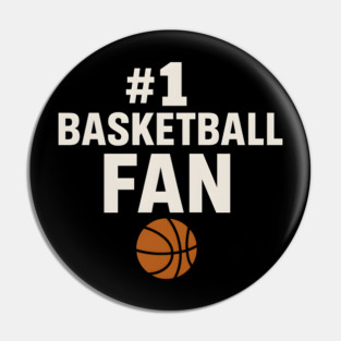 #1 Basketball Coach Gift Graphic for Sports Lovers Pin