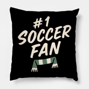 #1 Soccer Fan Football Scarf Graphic Gift for Sports Lovers Pillow