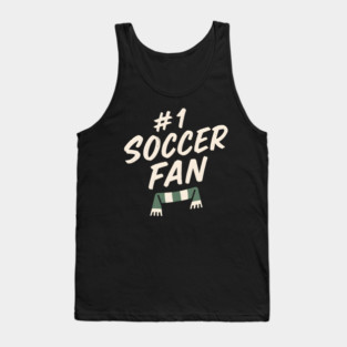 #1 Soccer Fan Football Scarf Graphic Gift for Sports Lovers Tank Top