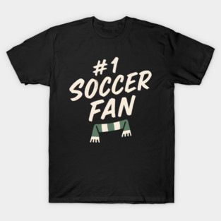 #1 Soccer Fan Football Scarf Graphic Gift for Sports Lovers T-Shirt