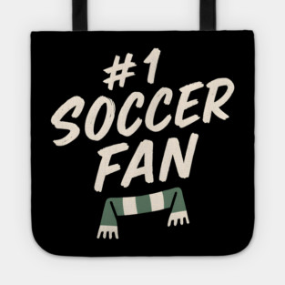#1 Soccer Fan Football Scarf Graphic Gift for Sports Lovers Tote