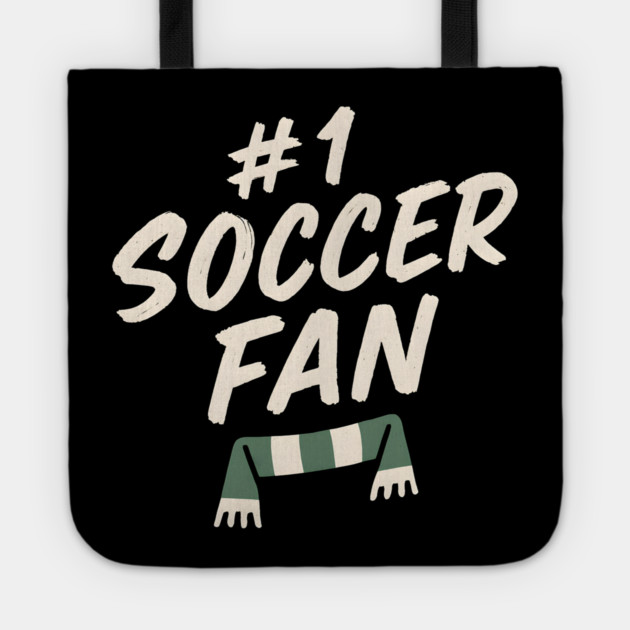 #1 Soccer Fan Football Scarf Graphic Gift for Sports Lovers Tote by MakerMind8.2