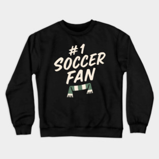 #1 Soccer Fan Football Scarf Graphic Gift for Sports Lovers Crewneck Sweatshirt