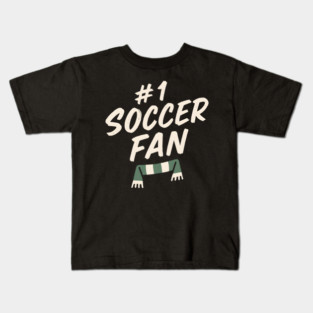 #1 Soccer Fan Football Scarf Graphic Gift for Sports Lovers Kids T-Shirt