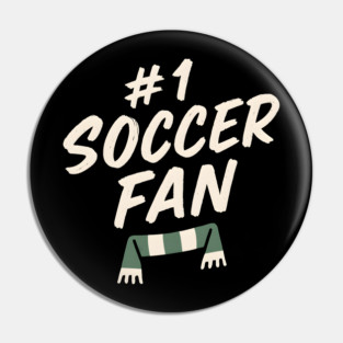 #1 Soccer Fan Football Scarf Graphic Gift for Sports Lovers Pin