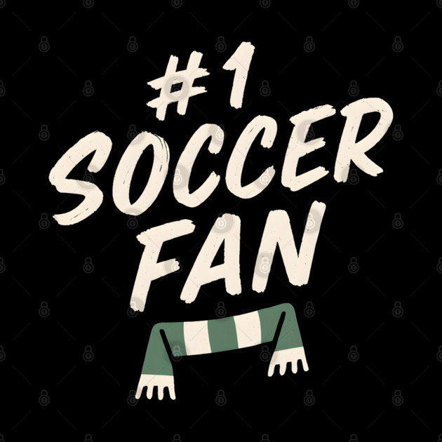 #1 Soccer Fan Football Scarf Graphic Gift for Sports Lovers by MakerMind8.2