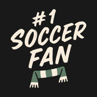 #1 Soccer Fan Football Scarf Graphic Gift for Sports Lovers T-Shirt