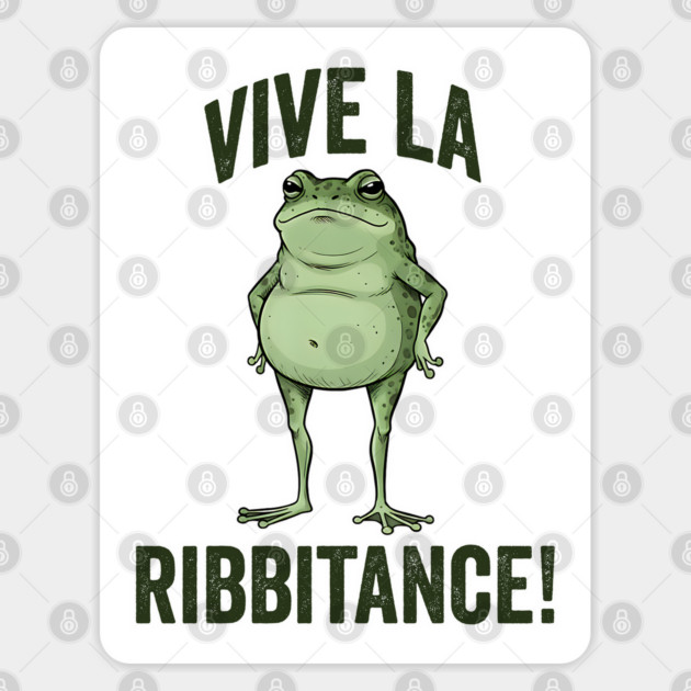 Vive La Ribbitance! Frogs resisting ICE in Portland, United we Ribbit Sticker by Luxinda