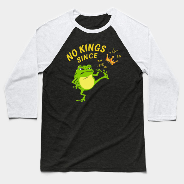 No-Kings Baseball T-Shirt by Creatifly Graphic Tees