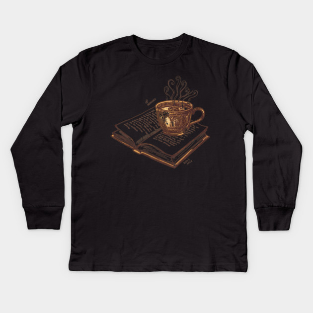 Weekend Plan Coffee & Books Kids Long Sleeve T-Shirt by SR8891