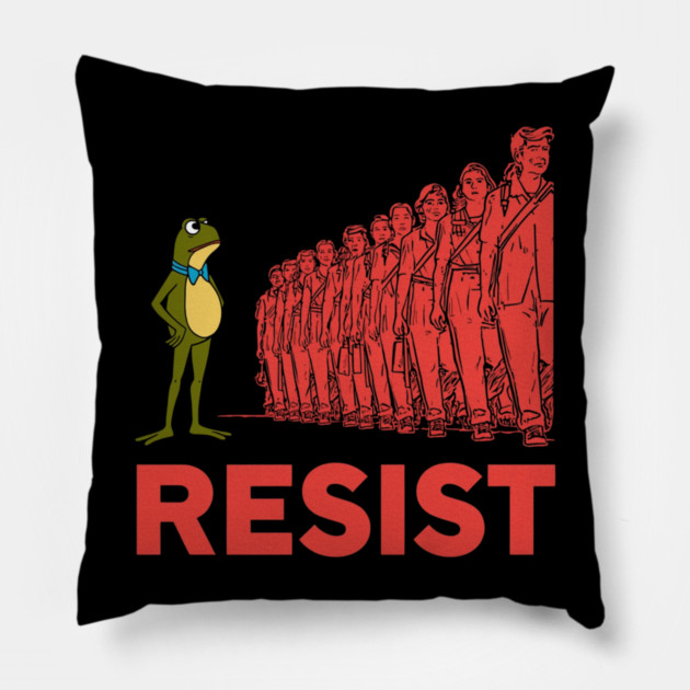 Portland-Frog Pillow by Creatifly Graphic Tees