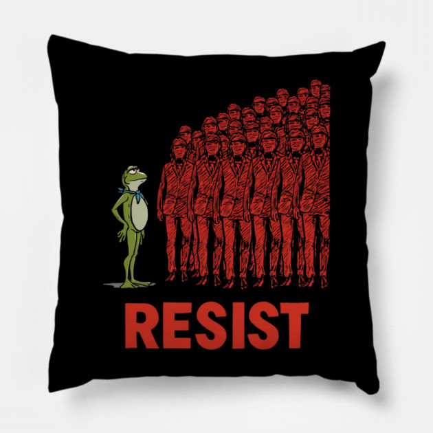 Portland-Frog Pillow by Creatifly Graphic Tees