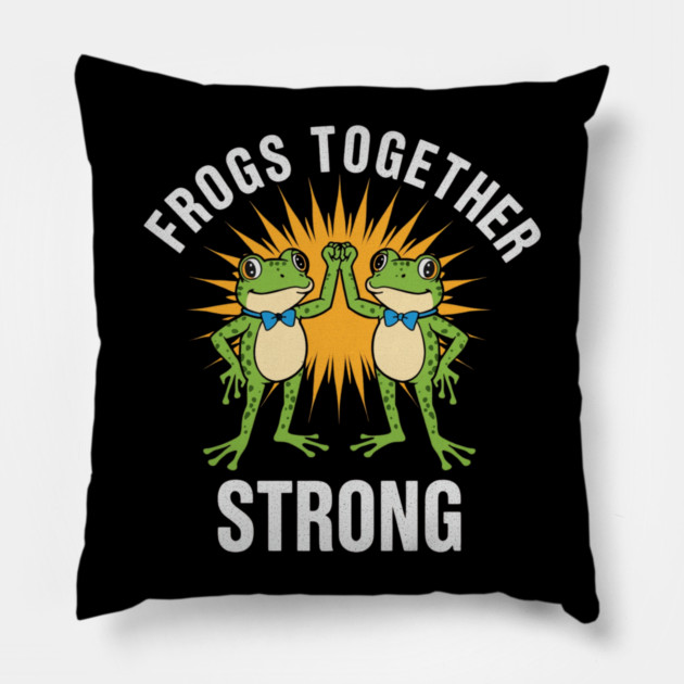 Portland-Frog Pillow by Creatifly Graphic Tees