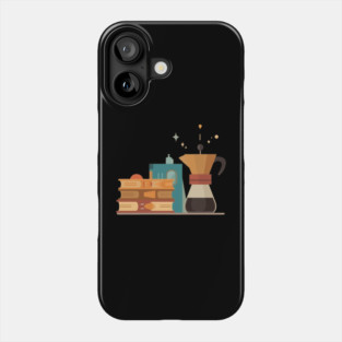 Paperbacks and Pour Over books coffee Phone Case