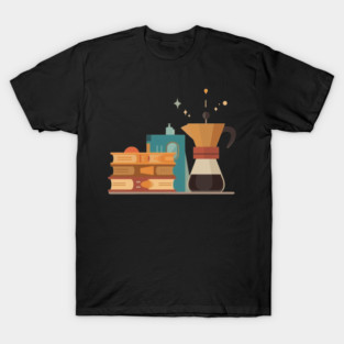 Paperbacks and Pour Over books coffee T-Shirt