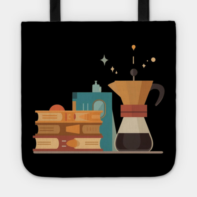 Paperbacks and Pour Over books coffee Tote by SR8891