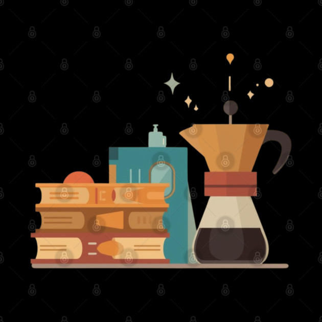 Paperbacks and Pour Over books coffee by SR8891