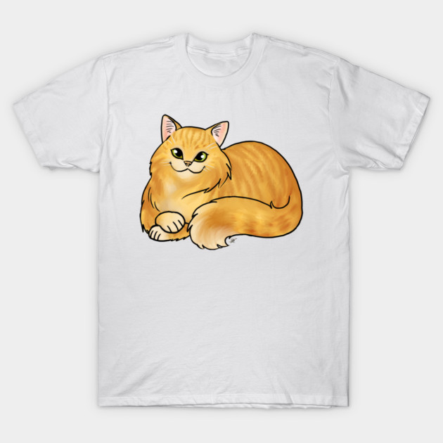 Cat - Scottish Straight Longhair - Orange Tabby T-Shirt by Jen's Dogs Custom Gifts and Designs