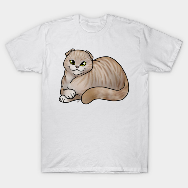 Cat - Scottish Fold Shorthair - Dilute Tabby T-Shirt by Jen's Dogs Custom Gifts and Designs
