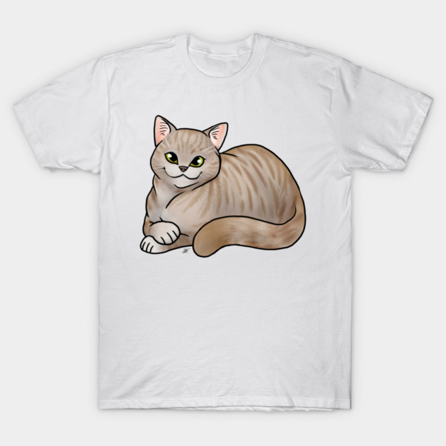 Cat - Scottish Straight Shorthair - Dilute Tabby T-Shirt by Jen's Dogs Custom Gifts and Designs