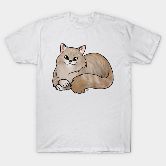 Cat - Scottish Straight Longhair - Dilute Tabby T-Shirt by Jen's Dogs Custom Gifts and Designs