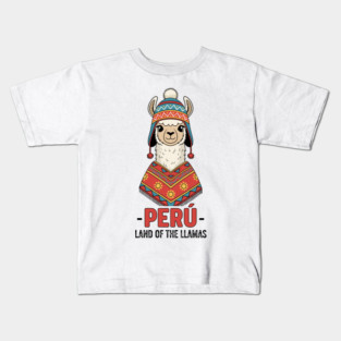 Peru - Land of the Llamas Kids T-Shirt
