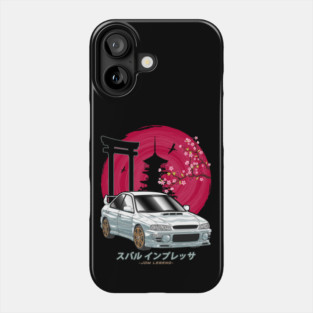 White Subie  Impreza WRX JDM Legend – Sakura Spirit Phone Case