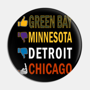 Green Bay Pro Football Funny North Rivals - torin davenport #122 Pin