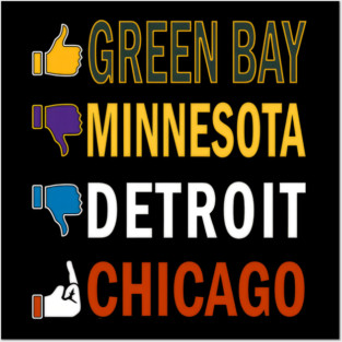 Green Bay Pro Football Funny North Rivals - torin davenport #122 Posters and Art