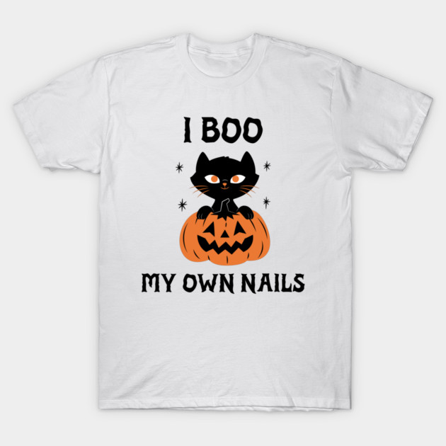 I Boo My Own Nails Halloween Nail Art T-Shirt by Lamount Tees