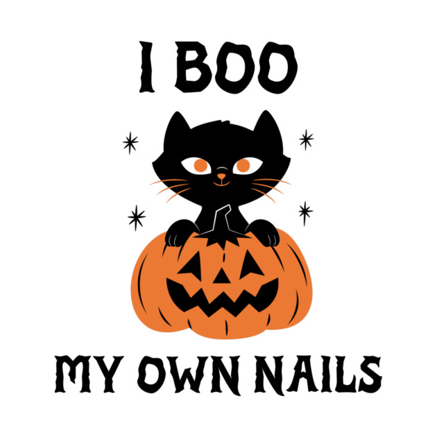 I Boo My Own Nails Halloween Nail Art by Lamount Tees