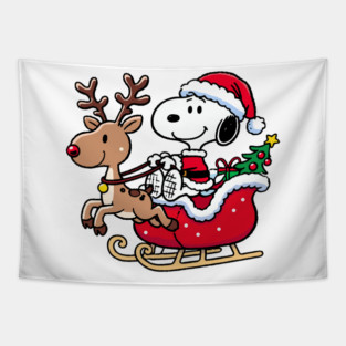 snoopy christmas tour Tapestry