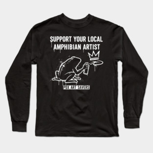 OCT-136 Support Local Amphibian Artist Portland Long Sleeve T-Shirt