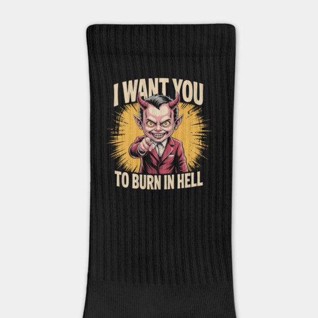 I Want You To Burn In Hell – Devil Pointing by Cosmo Gazoo
