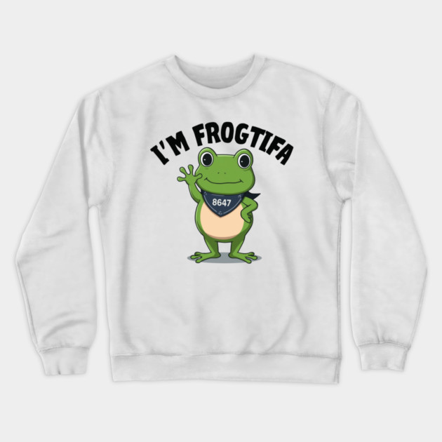 Portland-Frog Crewneck Sweatshirt by Creatifly Graphic Tees