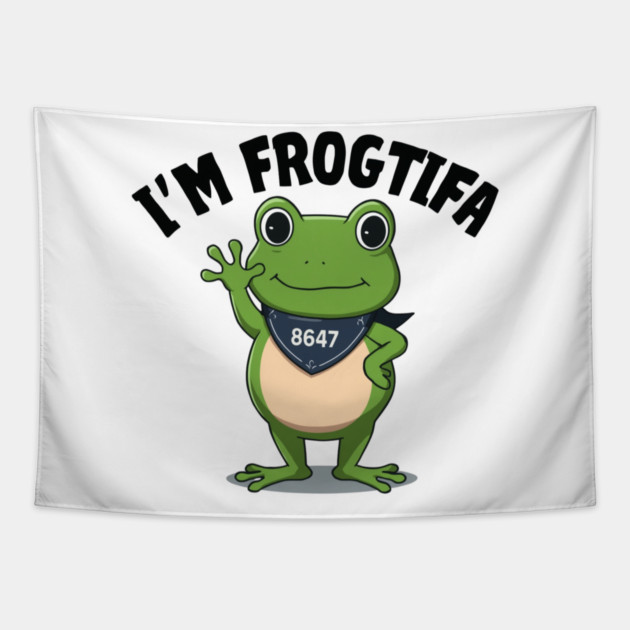 Portland-Frog Tapestry by Creatifly Graphic Tees