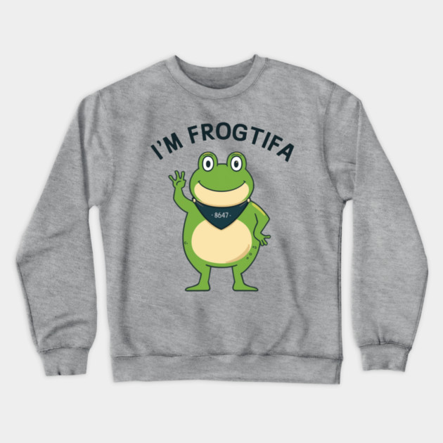 Portland-Frog Crewneck Sweatshirt by Creatifly Graphic Tees