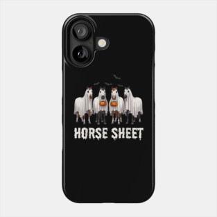Cute Horse Sheet Ghost Halloween Costume, Spooky Season Phone Case