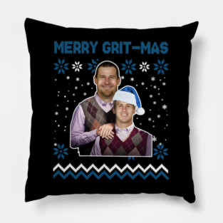 Dan Campbell & Jared Goff Step Brothers Merry Grit-Mas Detroit Football Ugly Pillow