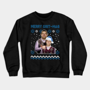 Dan Campbell & Jared Goff Step Brothers Merry Grit-Mas Detroit Football Ugly Crewneck Sweatshirt
