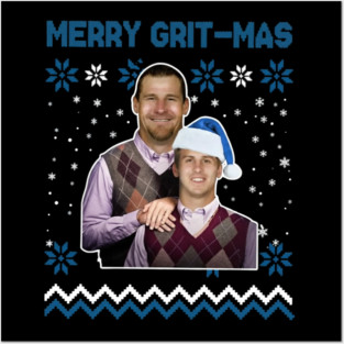 Dan Campbell & Jared Goff Step Brothers Merry Grit-Mas Detroit Football Ugly Posters and Art