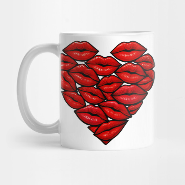 Red Lips Heart Shape Graphic by norhando