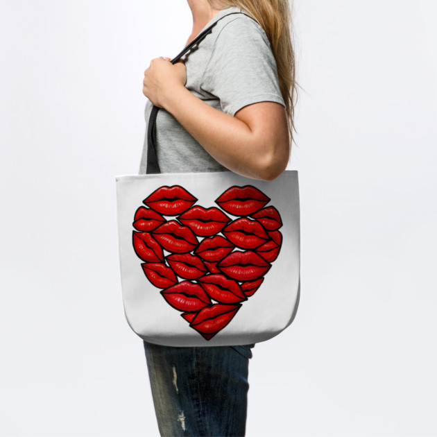 Red Lips Heart Shape Graphic by norhando