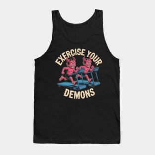 Exercise Your Demons – Funny Devil Gym Tank Top