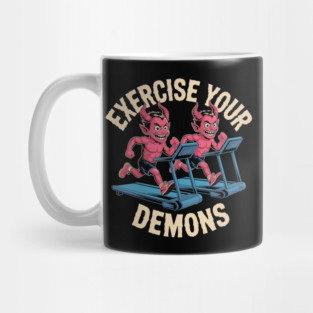 Exercise Your Demons – Funny Devil Gym Mug