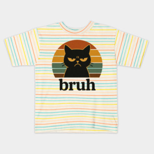Cat Bruh Retro Vintage Kids T-Shirt